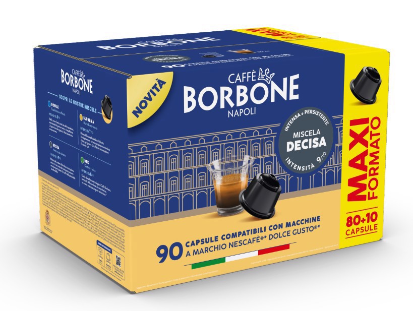 Caffè Borbone Capsule per Dolcegusto Miscela Decisa 90 pz DGBREDDECISA90N
