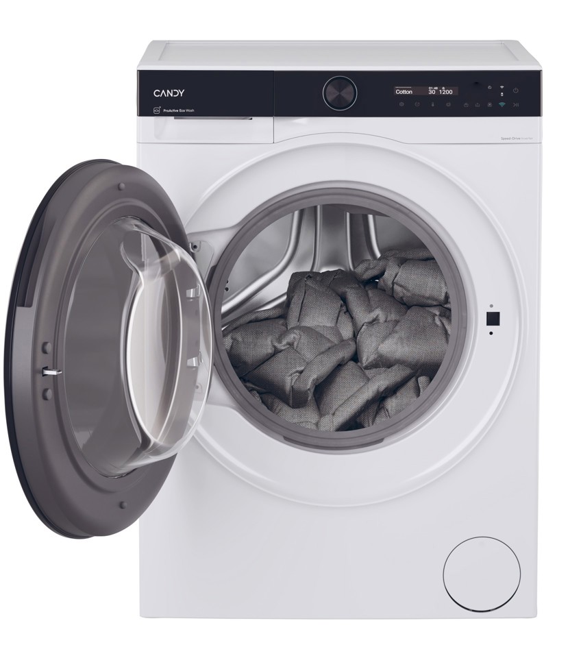 Candy BWS 4128B8-S lavasciuga Libera installazione Caricamento frontale Bianco D