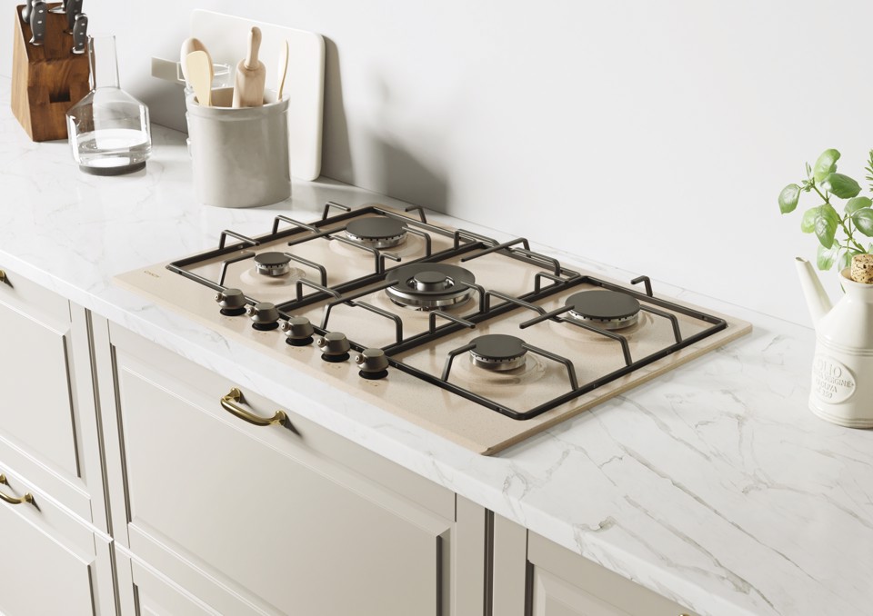 Candy Classic CHW7AV4WGT Avena Da incasso 75 cm Gas 5 Fornello(i)