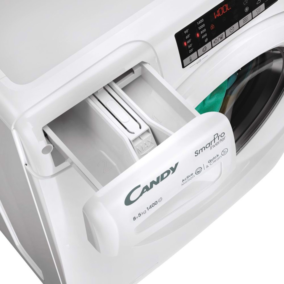 Candy COW4854TWM6/1-S lavasciuga Libera installazione Caricamento frontale Bianco D