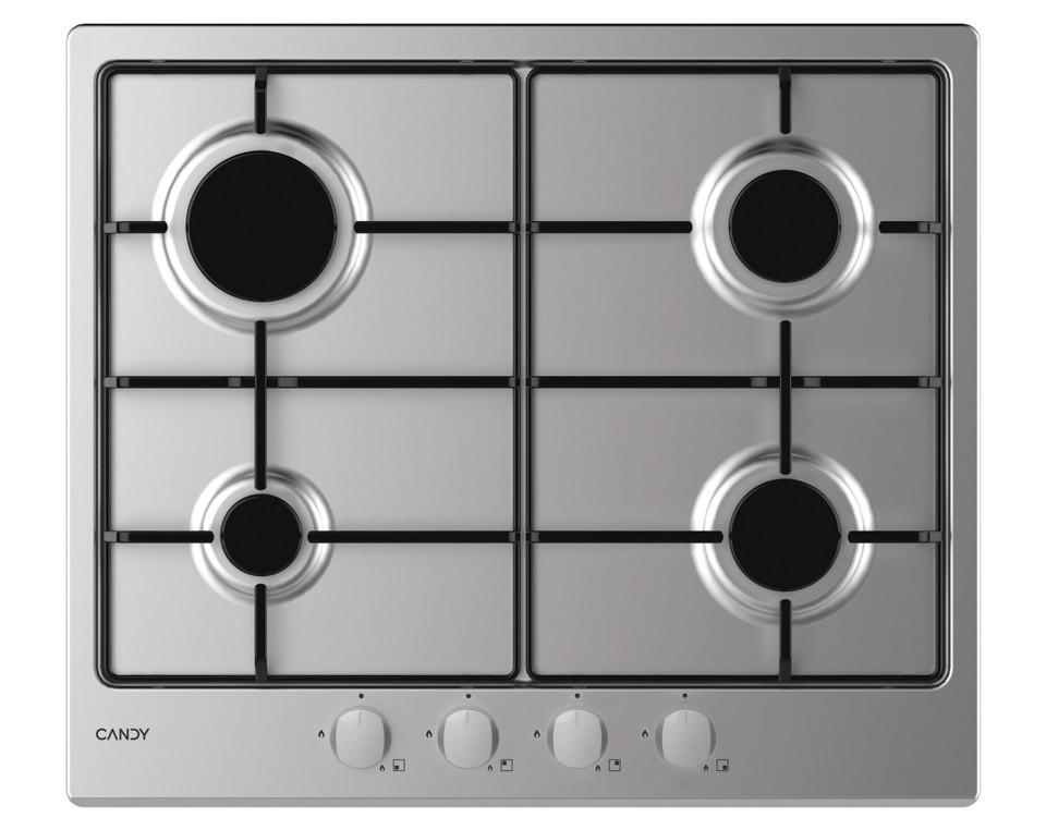 Candy Idea CHW6BRX Acciaio inox Da incasso 60 cm Gas 4 Fornello(i)