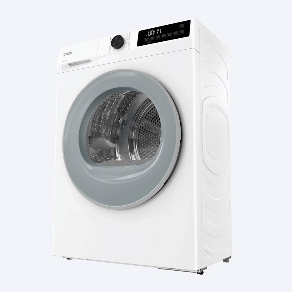 Candy ProDry 300 , Asciugatrice Slim 7 KG, Classe D, Bianco, Inverter, 5 Cicli rapidi, GDS 7N2G-S