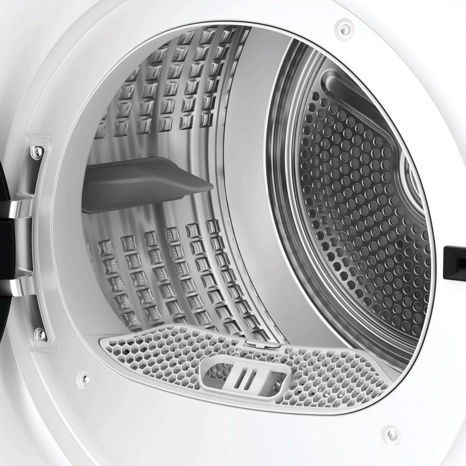 Candy ProDry 300 , Asciugatrice Slim 7 KG, Classe D, Bianco, Inverter, 5 Cicli rapidi, GDS 7N2G-S