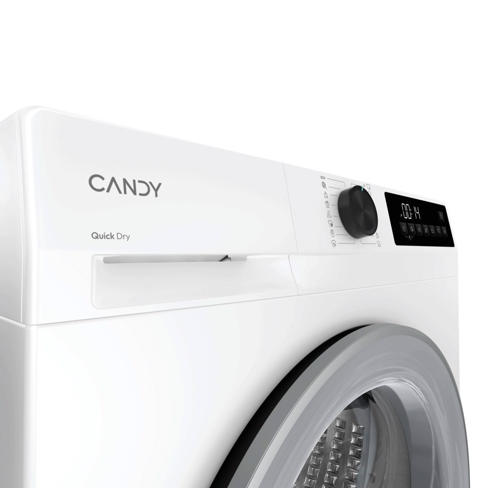 Candy ProDry 300 , Asciugatrice Slim 7 KG, Classe D, Bianco, Inverter, 5 Cicli rapidi, GDS 7N2G-S