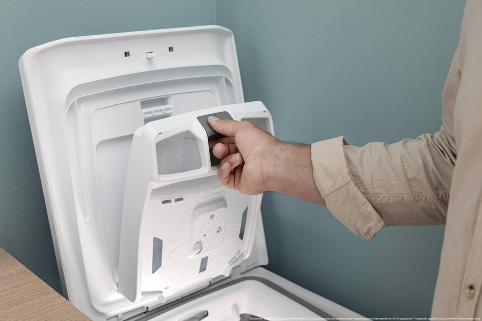 Candy ProWash 500, Lavatrice Carica dall'alto 7 KG, 10% più efficente della classe A, 1200 giri, Bianco, Inverter, Wi-Fi, Smart Wash, TCAS 276TM6-S