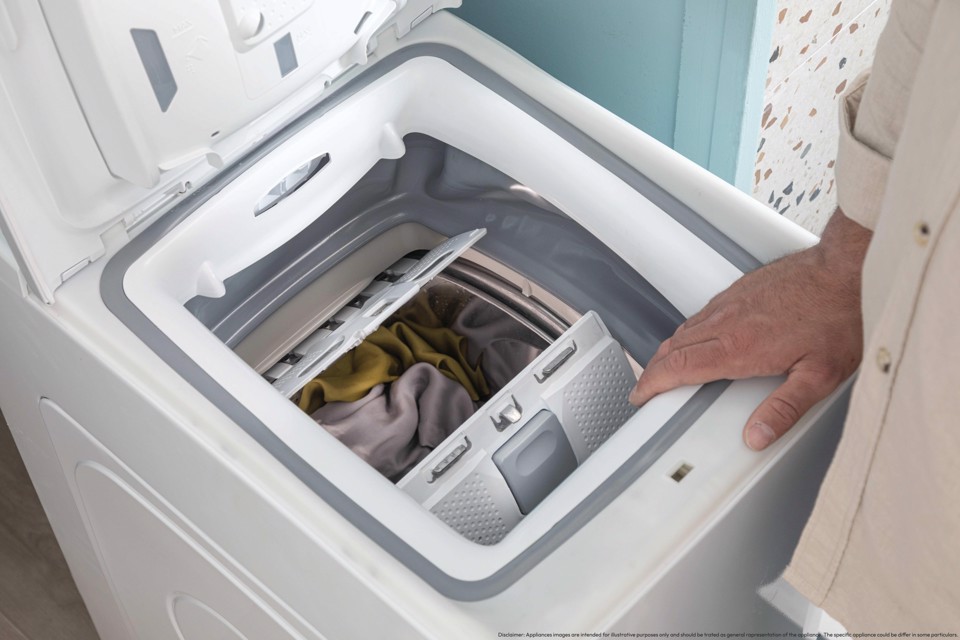 Candy ProWash 500, Lavatrice Carica dall'alto 7 KG, 10% più efficente della classe A, 1200 giri, Bianco, Inverter, Wi-Fi, Smart Wash, TCAS 276TM6-S