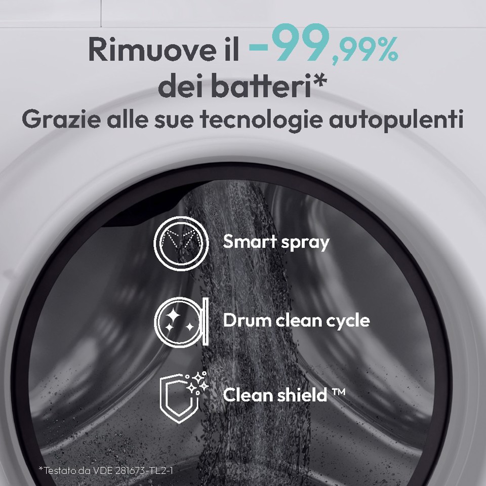 Candy ProWash 700, Lavatrice Slim 9 KG, 20% più efficente della classe A, 1400 giri, Bianco, Inverter, Vapore, Wi-Fi, BS 49SB8-S