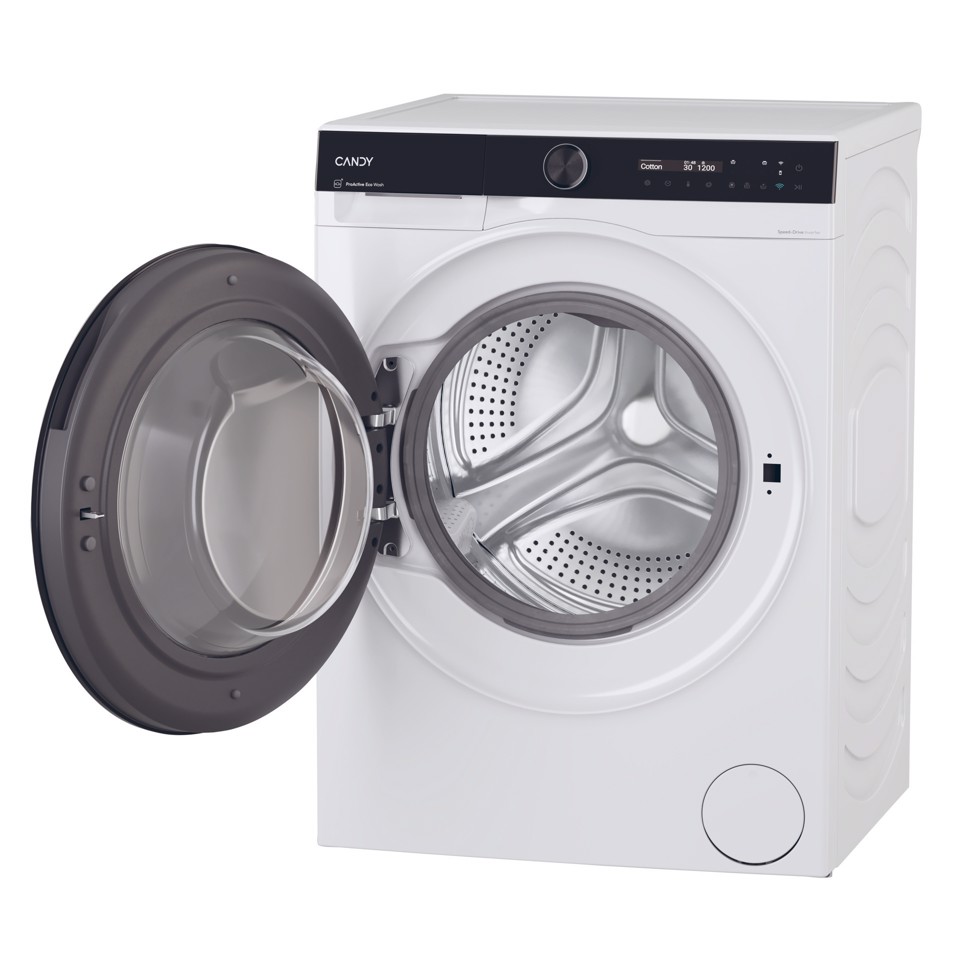 Candy ProWash 700, Lavatrice Slim 9 KG, 20% più efficente della classe A, 1400 giri, Bianco, Inverter, Vapore, Wi-Fi, BS 49SB8-S