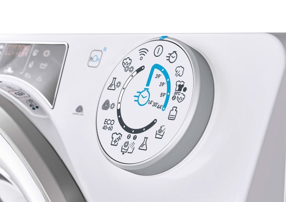 Candy RapidÓ ROW4854DWMST/1-S lavasciuga Libera installazione Caricamento frontale Bianco D