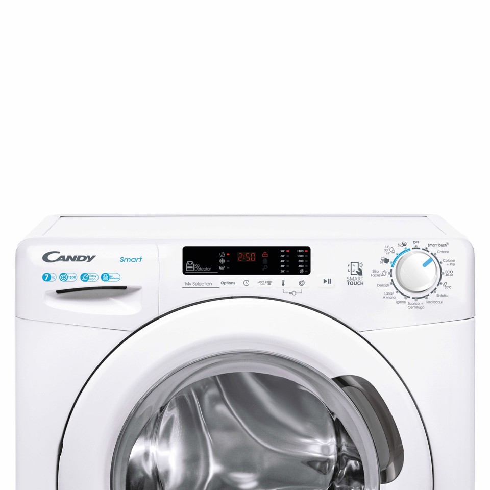 Candy Smart CSS4372DW4111 lavatrice Caricamento frontale 7 kg 1300 Giri/min Bianco