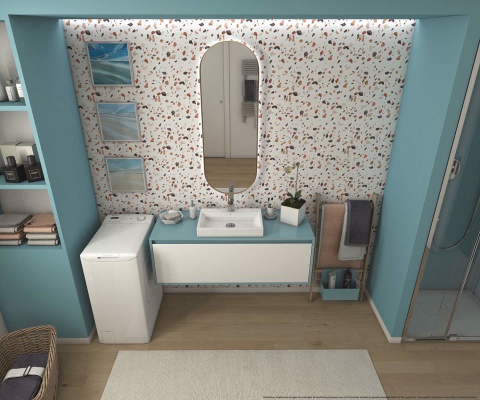 Candy Smart CST 272D3/1-11 lavatrice Caricamento dall'alto 7 kg 1200 Giri/min Bianco