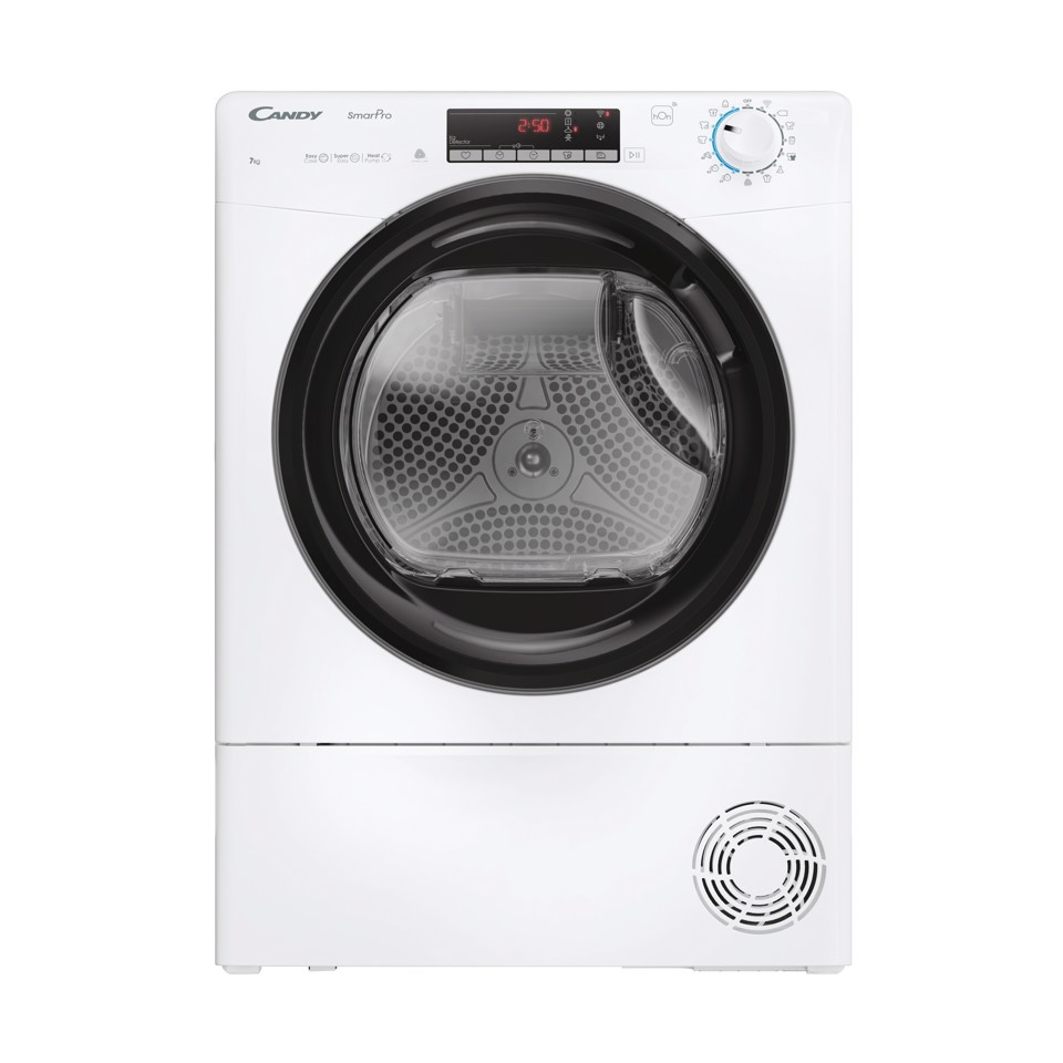 Candy Smart Pro , Asciugatrice Slim 7 KG, Classe E, Bianco, Vapore, Wi-Fi, CRO4 H7A2TBE-S
