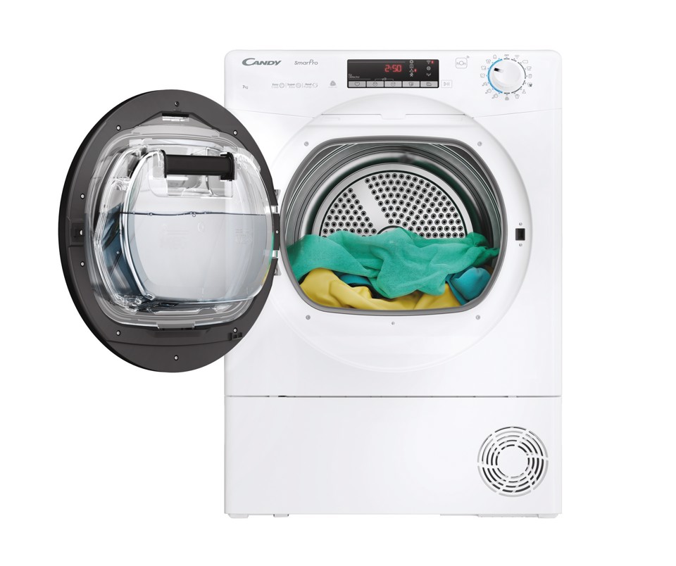 Candy Smart Pro , Asciugatrice Slim 7 KG, Classe E, Bianco, Vapore, Wi-Fi, CRO4 H7A2TBE-S