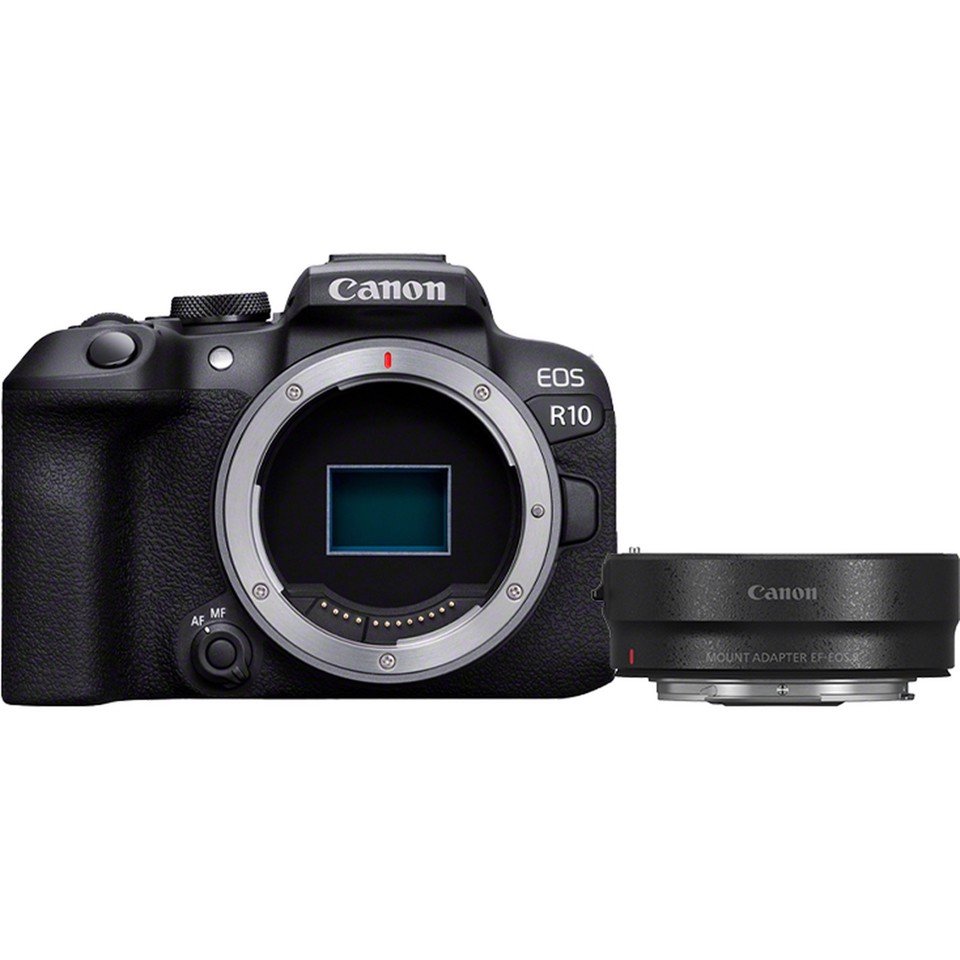 Canon EOS R10 + RF-S 18-45mm F4.5-6.3 IS STM + adattatore EF- R