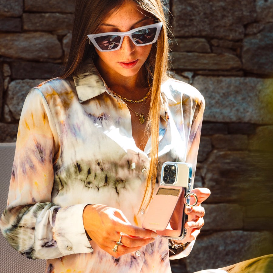 Case & Me CMCARDMIRMSLP portafoglio, portacarte e portadocumenti da viaggio Custodia per scheda Rosa