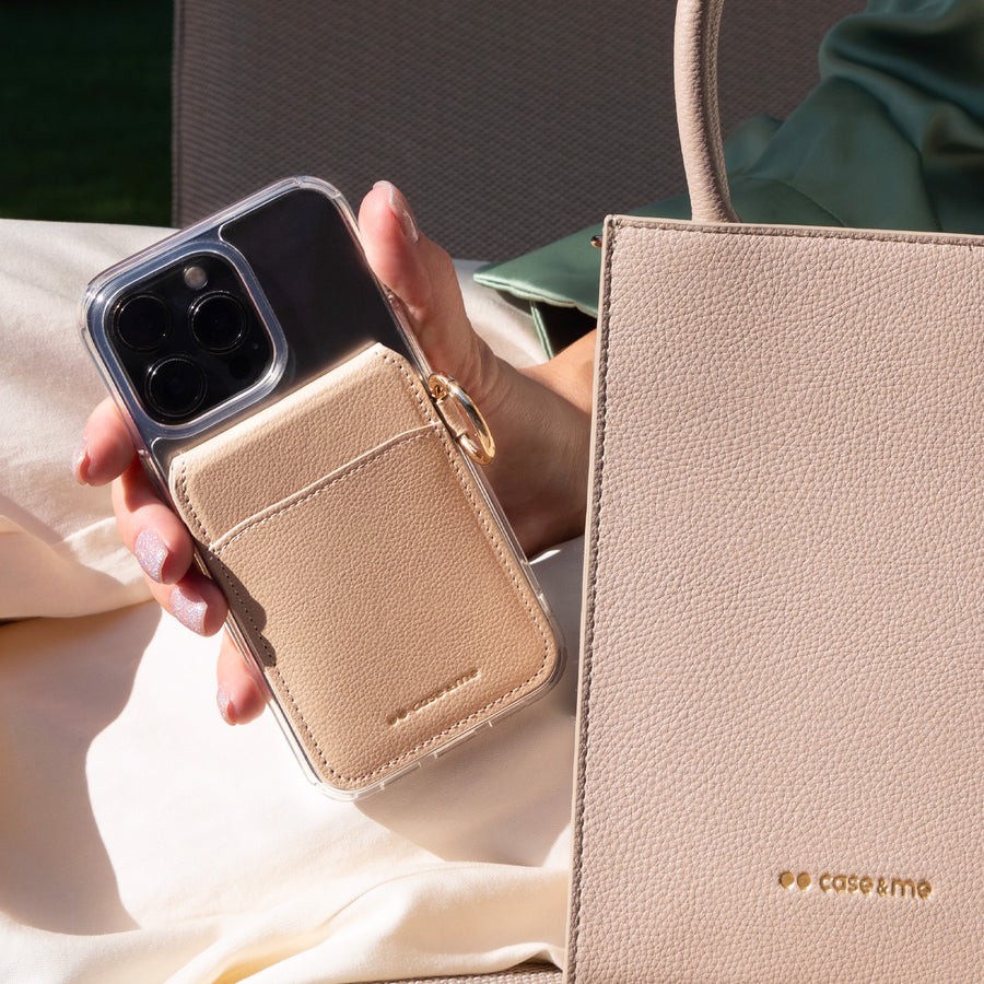 Case & Me CMCARDMIRMST portafoglio, portacarte e portadocumenti da viaggio Custodia per scheda Grigio talpa