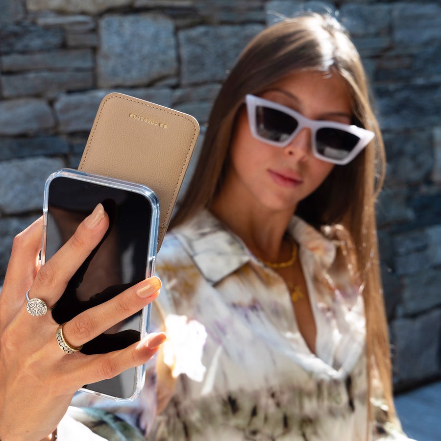 Case & Me CMCARDMIRMST portafoglio, portacarte e portadocumenti da viaggio Custodia per scheda Grigio talpa