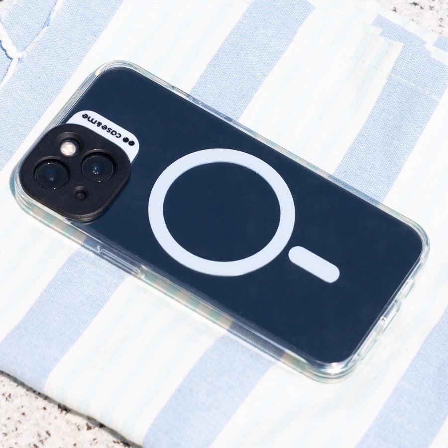 Case & Me CMCOVCAMTMSIP1561A custodia per cellulare 15,5 cm (6.1") Cover Blu, Trasparente