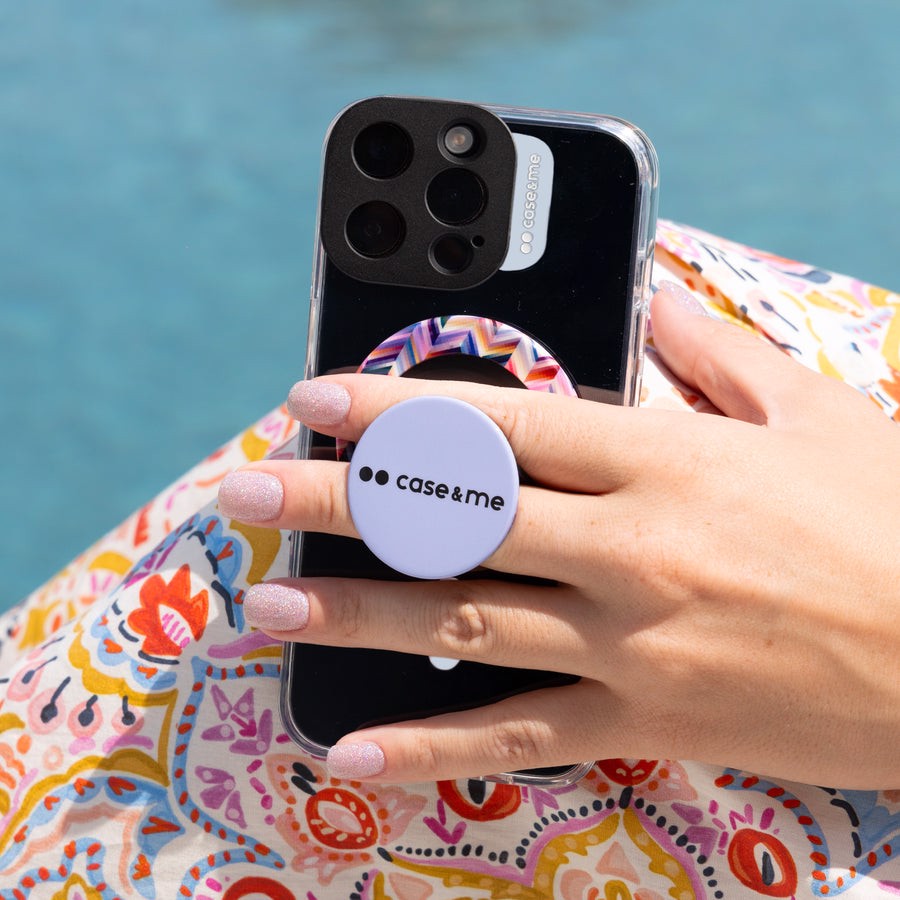 Case & Me CMCOVCAMTMSIP1561PA Cover magsafe trasparente iphone 15 pro, azzurro