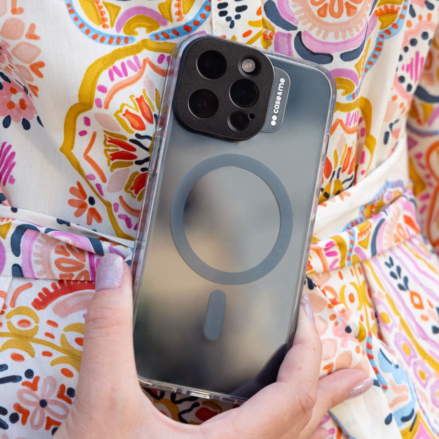 Case & Me CMCOVCAMTMSIP1561PK  Cover magsafe trasparente iphone 15 pro, nero