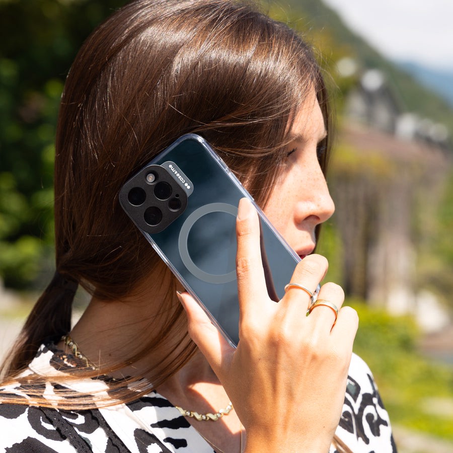 Case & Me CMCOVCAMTMSIP1561PK  Cover magsafe trasparente iphone 15 pro, nero