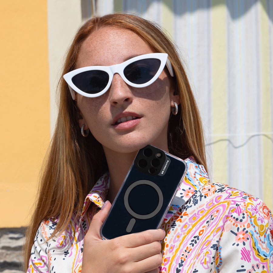 Case & Me CMCOVCAMTMSIP1561PK  Cover magsafe trasparente iphone 15 pro, nero