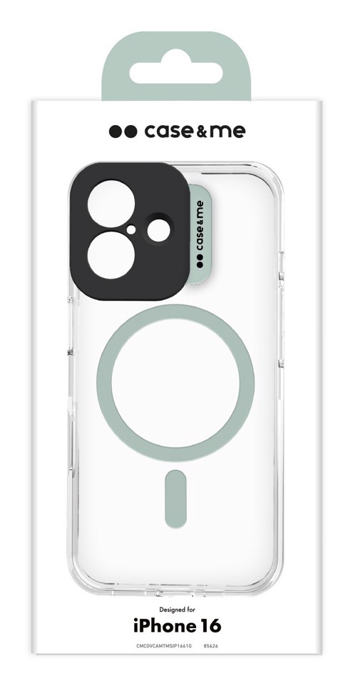 Case & Me CMCOVCASIP1661G custodia per cellulare 15,5 cm (6.12") Cover Verde, Trasparente