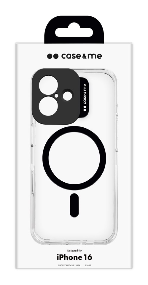 Case & Me CMCOVCASIP1661K custodia per cellulare 15,5 cm (6.12") Cover Nero