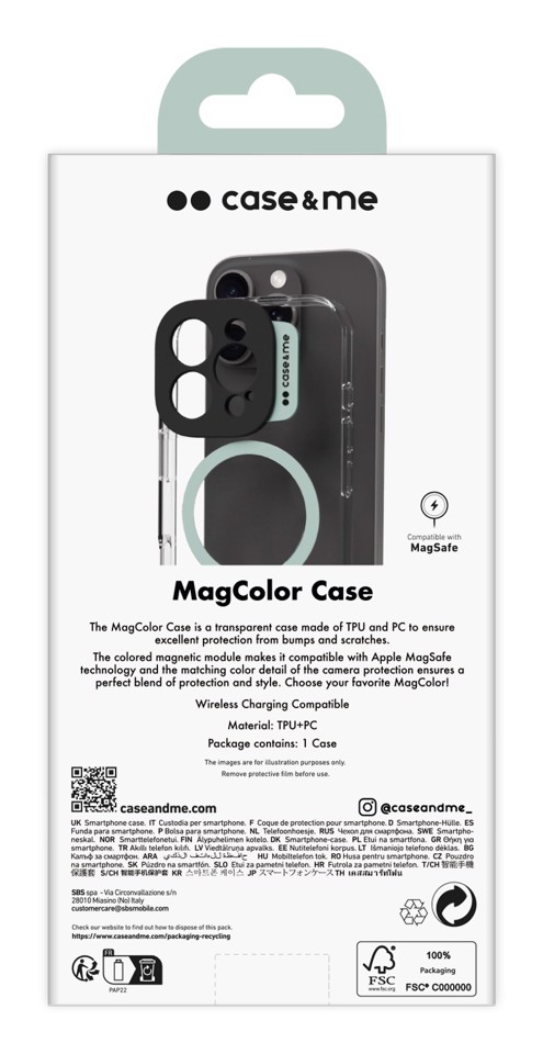 Case & Me CMCOVCASIP1661PG Cover iphone 16 pro verde 