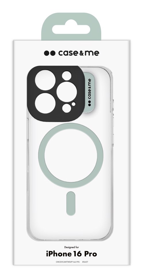 Case & Me CMCOVCASIP1661PG custodia per cellulare 15,9 cm (6.27") Cover Verde, Trasparente