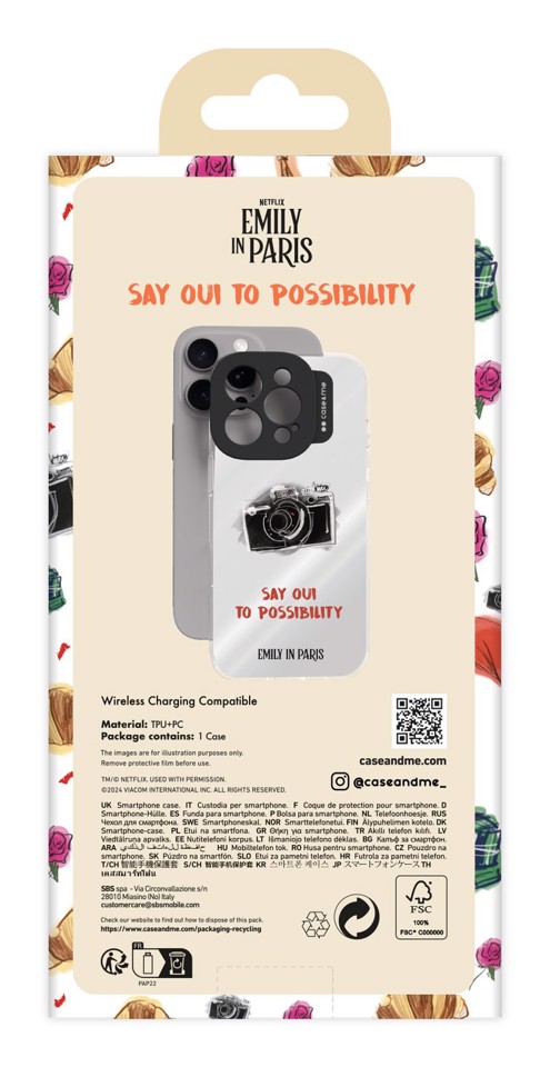 Case & Me CMEMIPCOP1667P1 Cover Nero, Trasparente