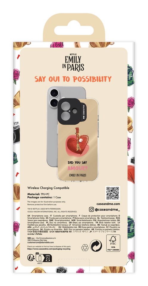 Case & Me CMEMIPCOVIP16671 Cover Multicolore iphone 16