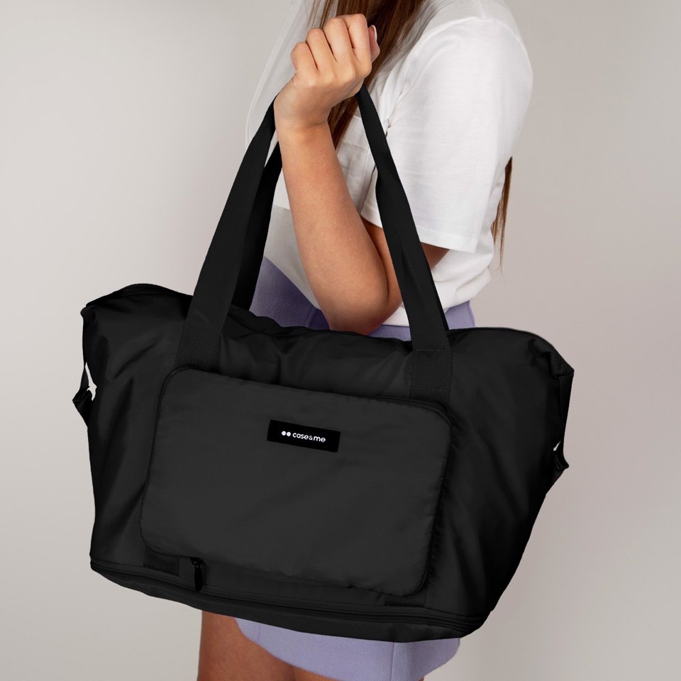 Case & Me CMFOLDBAGK borsa e tracolla Nero Donna Borsa convertibile