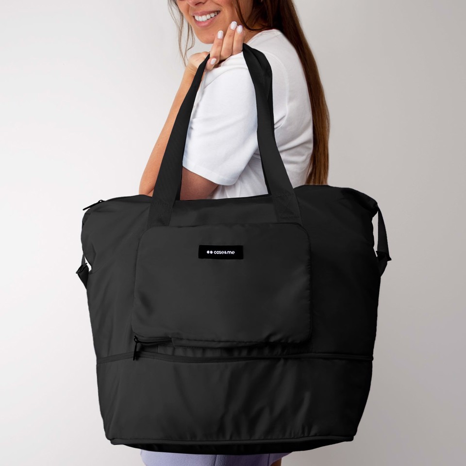 Case & Me CMFOLDBAGK borsa e tracolla Nero Donna Borsa convertibile