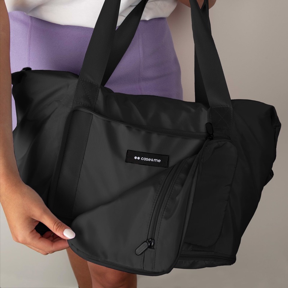 Case & Me CMFOLDBAGK borsa e tracolla Nero Donna Borsa convertibile