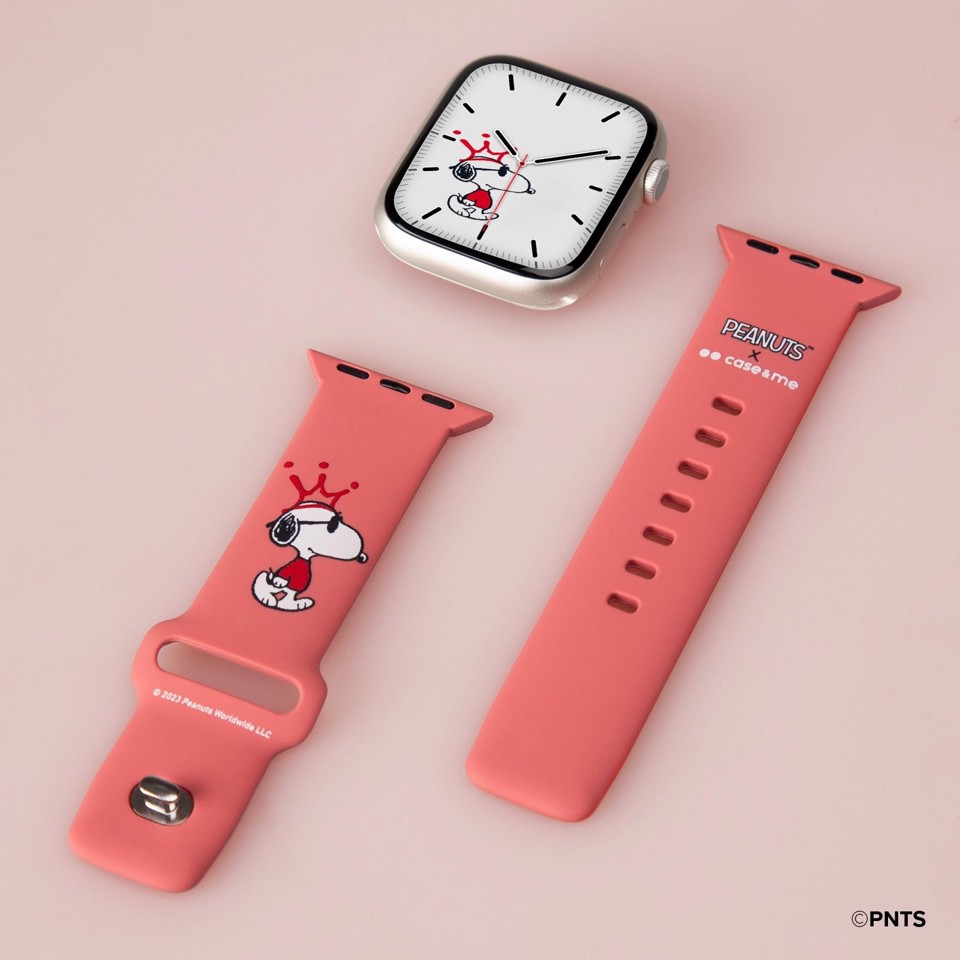 Case & Me CMPNUTSAWATCHB40S3 accessorio indossabile intelligente Cinghia Rosa, Rosso, Bianco Silicone