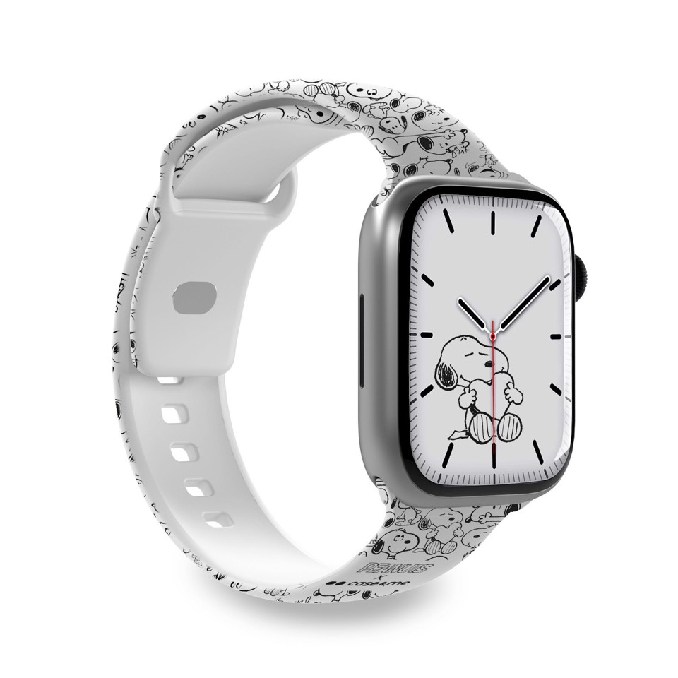 Case & Me CMPNUTSAWATCHB44S1 accessorio indossabile intelligente Cinghia Nero, Bianco Silicone