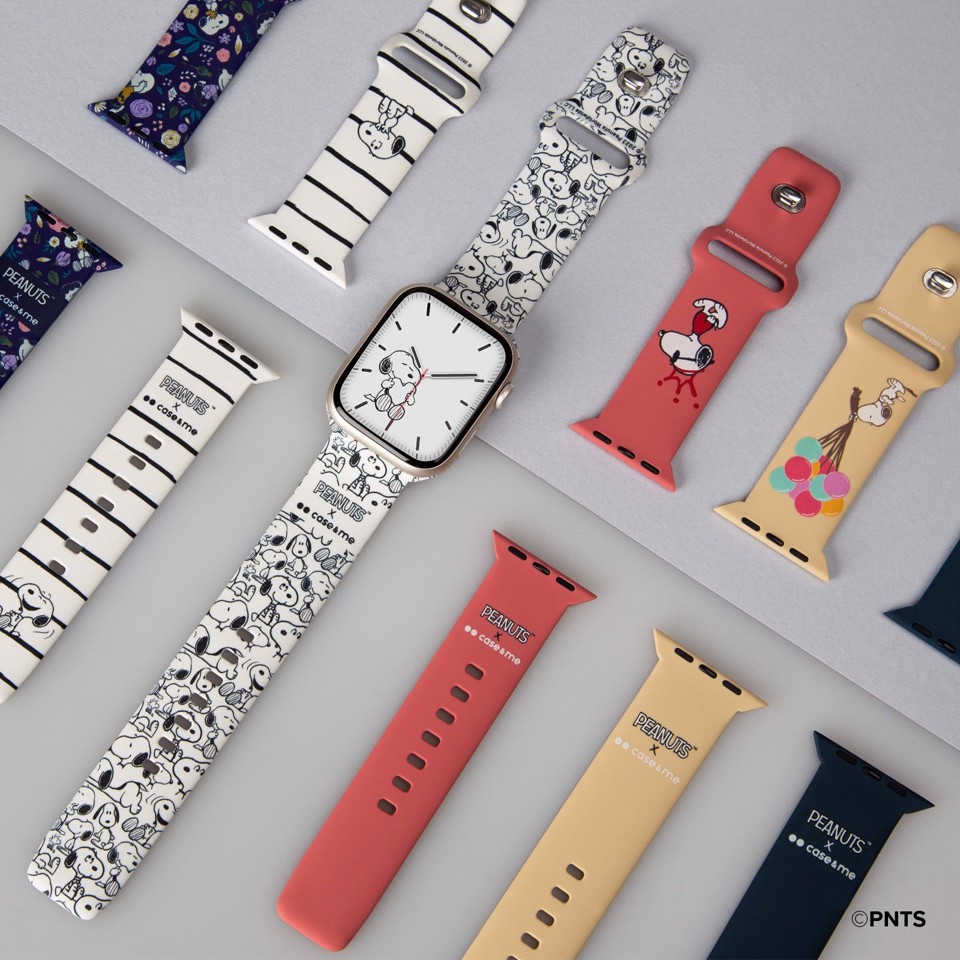 Case & Me CMPNUTSAWATCHB44S1 accessorio indossabile intelligente Cinghia Nero, Bianco Silicone