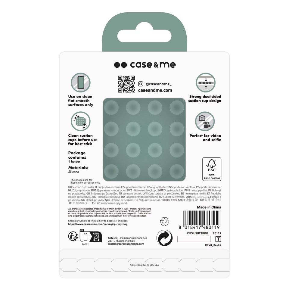 Case & Me CMSILSUCTION2 supporto per personal communication Supporto passivo Telefono cellulare/smartphone Verde