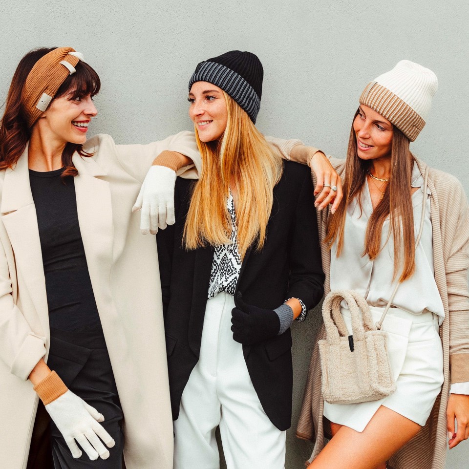 Case & Me CMWINTERTOTEBAGI borsa e tracolla Sintetico, Lana Beige Donna Borsa a mano