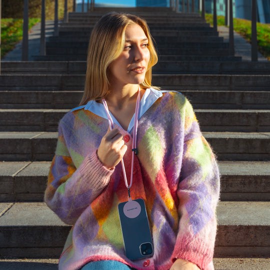 Case & Me Simply Lace - Laccio universale per smartphone con placchetta