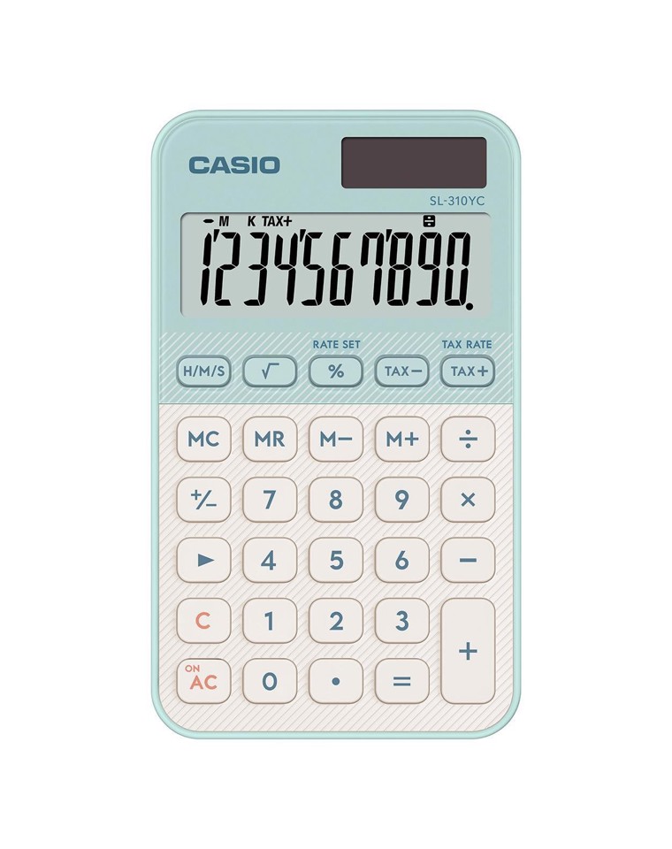 Casio SL-310YC calcolatrice Tasca Calcolatrice di base Verde chiaro