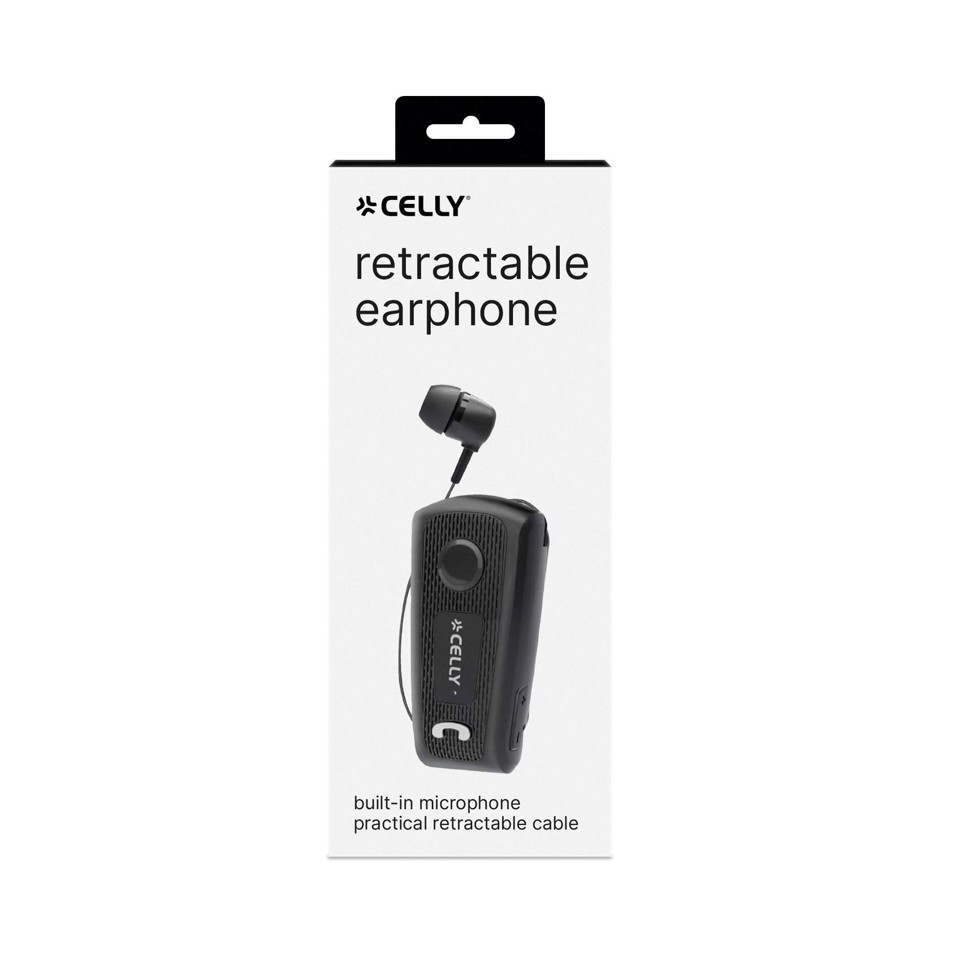 Celly BHCLIP Auricolare Cablato In-ear Chiamate/Musica/Sport/Tutti i giorni USB tipo-C Nero