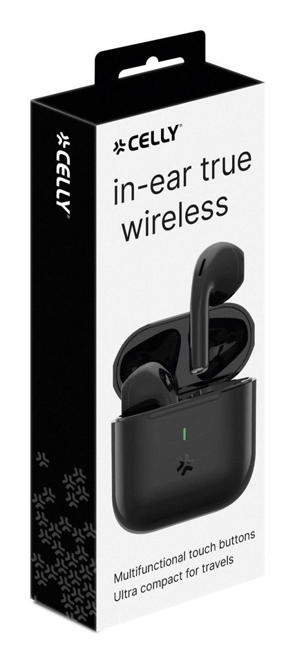 Celly COMPACTBK cuffia e auricolare Wireless In-ear Musica e Chiamate USB tipo-C Nero