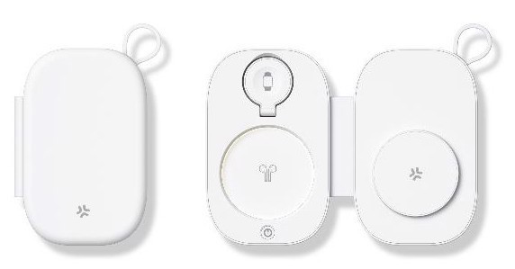 Celly MAGPOCKET3IN1WH Caricabatterie per dispositivi mobili Cuffie, Smartphone, Orologio intelligente Bianco USB Carica wireless Ricarica rapida Interno