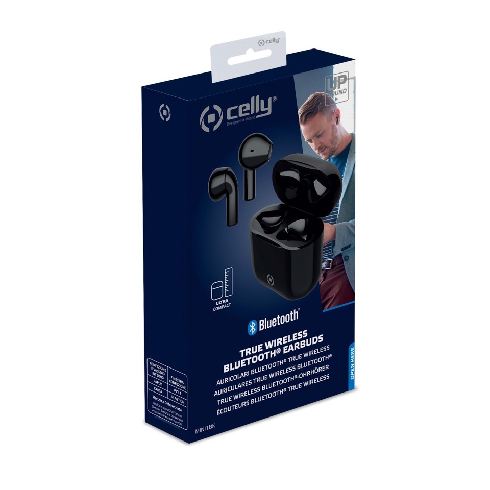 Celly Mini1 Auricolare Wireless In-ear Musica e Chiamate USB tipo-C Bluetooth Nero