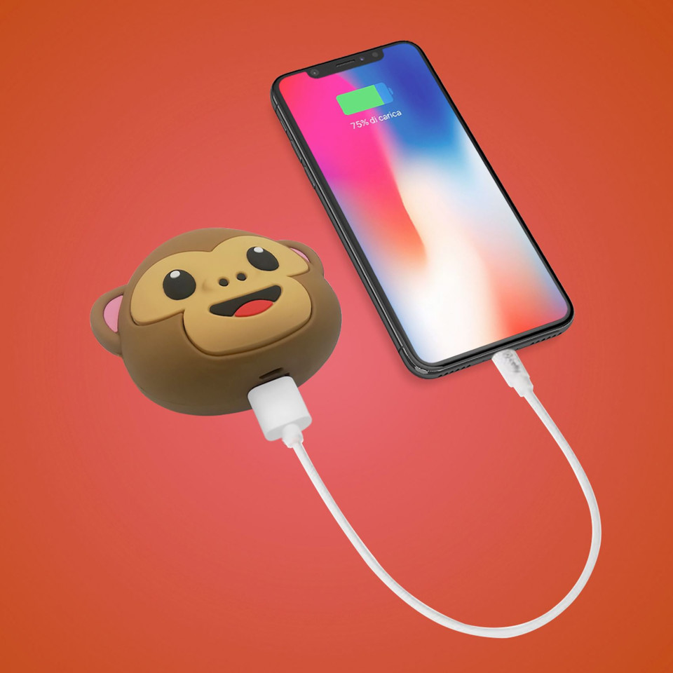 Celly MONKEY 2200 [EMOJI] batteria portatile Ioni di Litio 2200 mAh Marrone