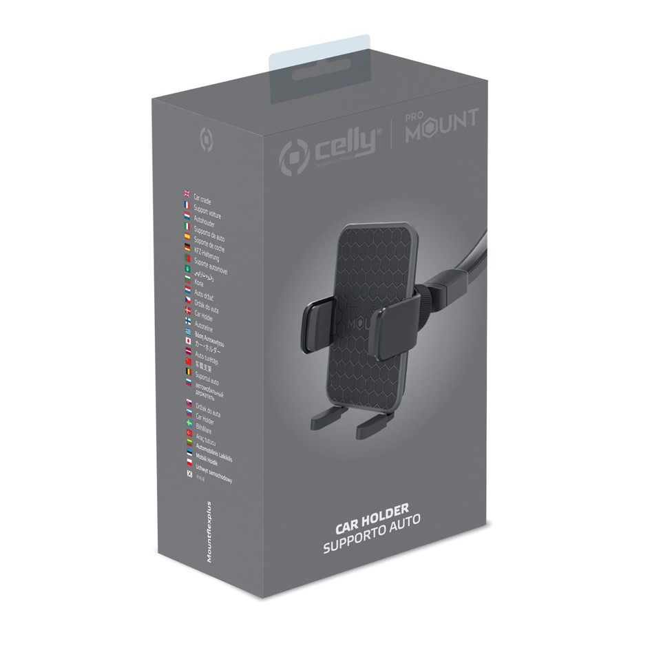 Celly MOUNTFLEXPLUSBK supporto per personal communication Supporto passivo Telefono cellulare/smartphone Nero