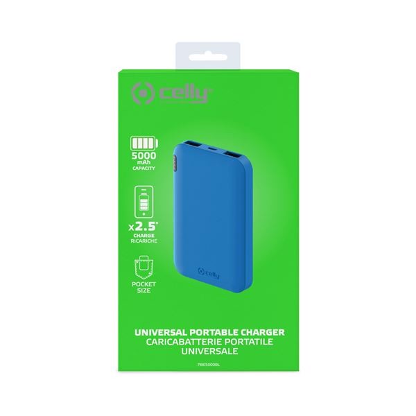 Celly PBE5000 Ioni di Litio 5000 mAh Blu