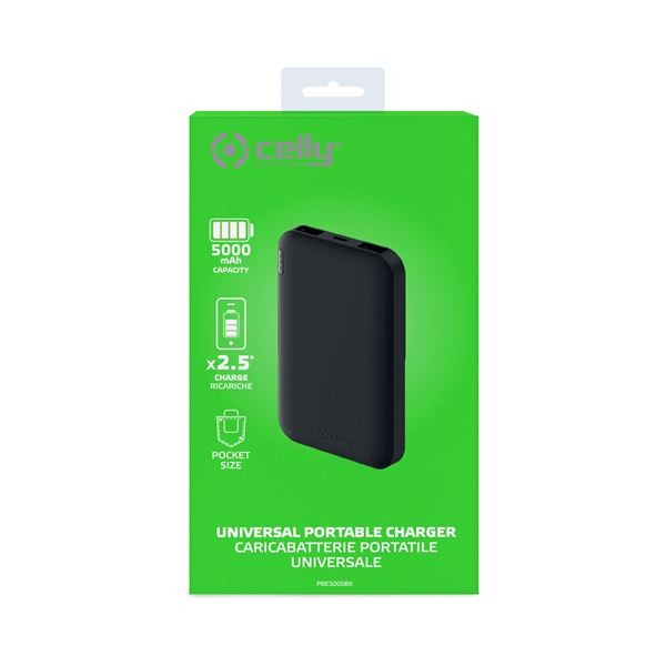 Celly PBE5000 Ioni di Litio 5000 mAh Nero